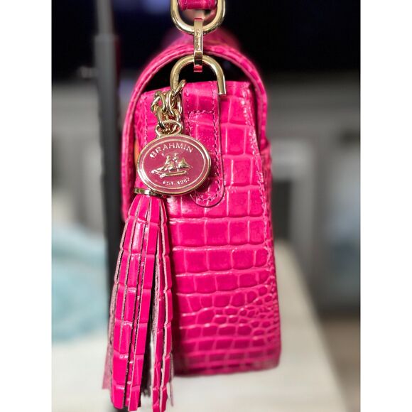 NWOT Brahmin Cynthia Paradise Pink Darlington Leather Shoulder Bag